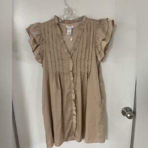 TCEC beige ruffle dress